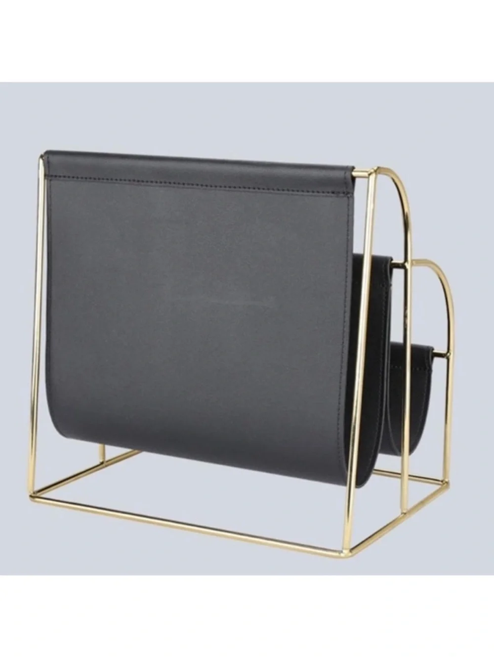 File holder navy gold folder rack magazine leather office storage organizer